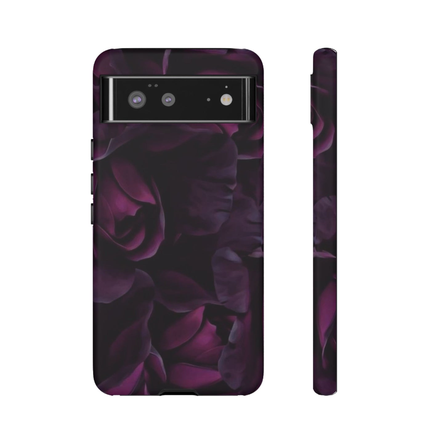 Dark Purple Floral Tough Phone Case