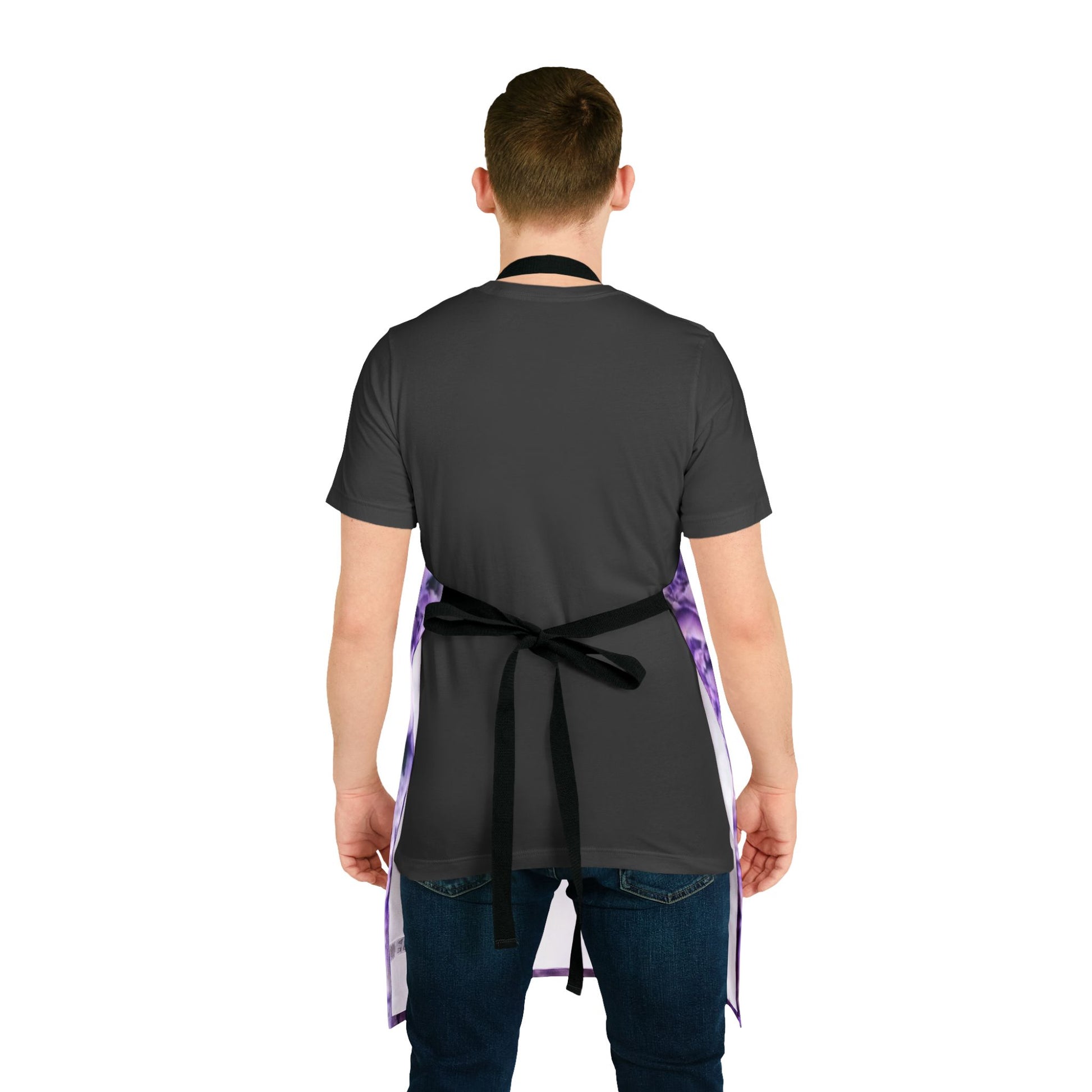 Cute Floral Apron – Purple Peony Design for Creative Cooks