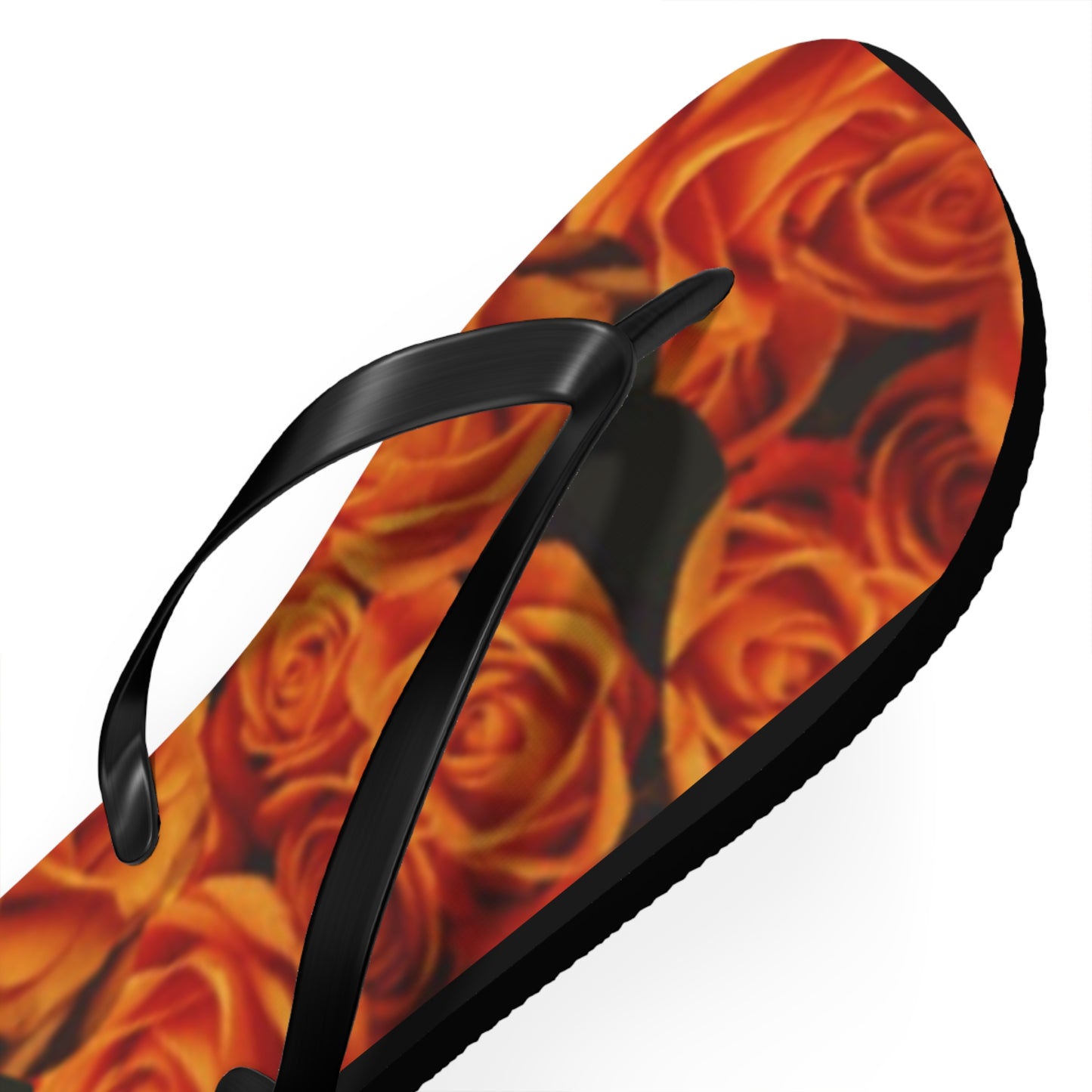 Orange Roses Flip Flops