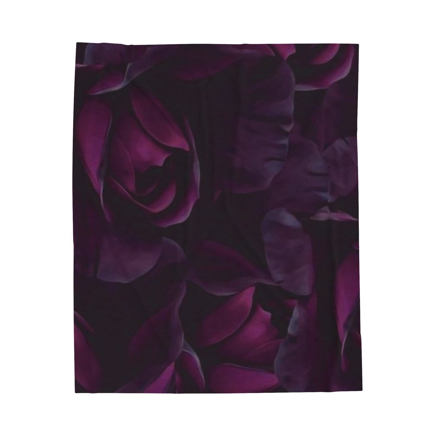 Dark Purple Floral Blanket