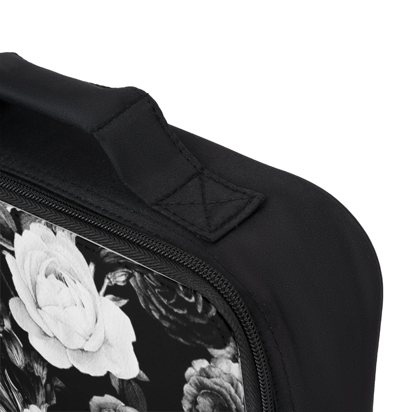 Black & White Floral Lunch Bag