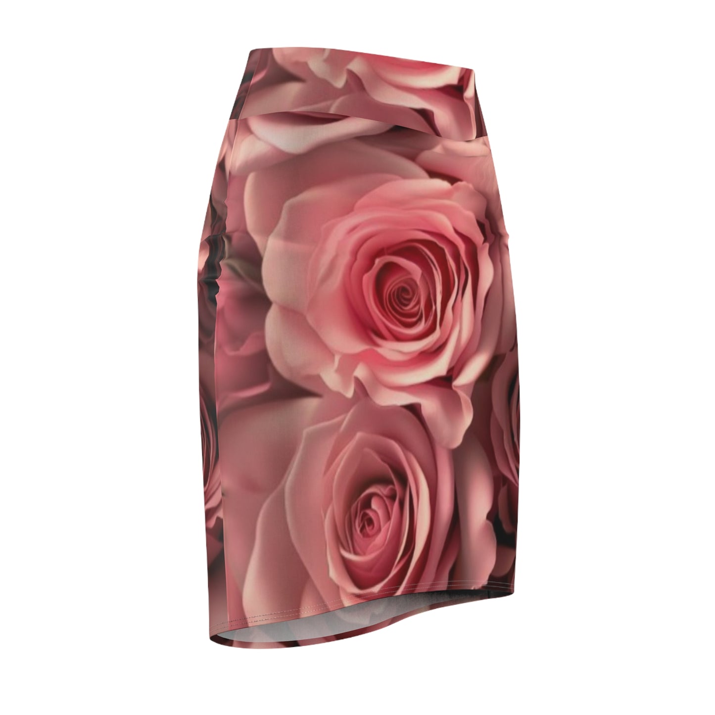 Pink Roses Pencil Skirt