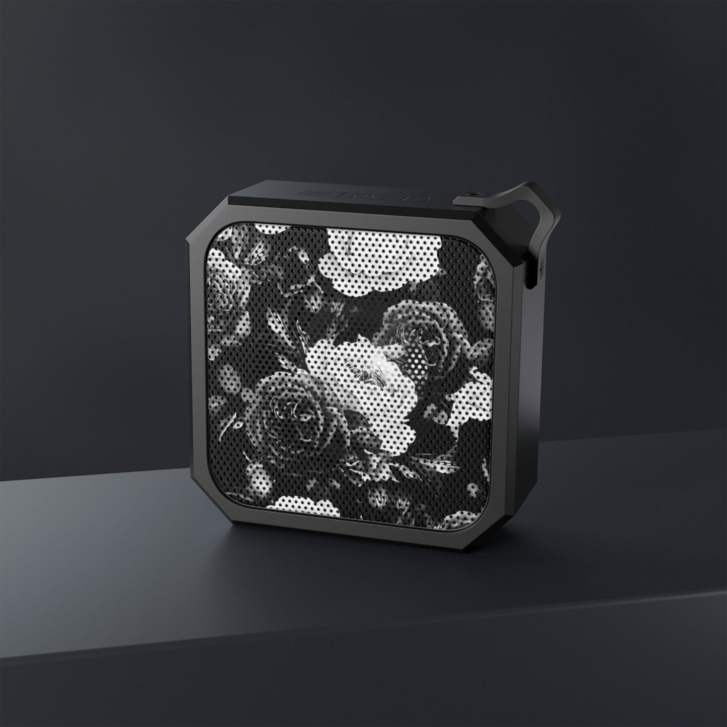 Black & White Floral Outdoor Bluetooth Speaker
