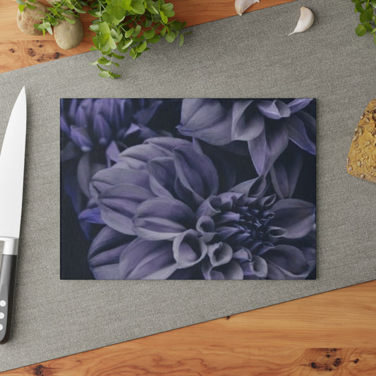 Blue Dahlia Cutting Board