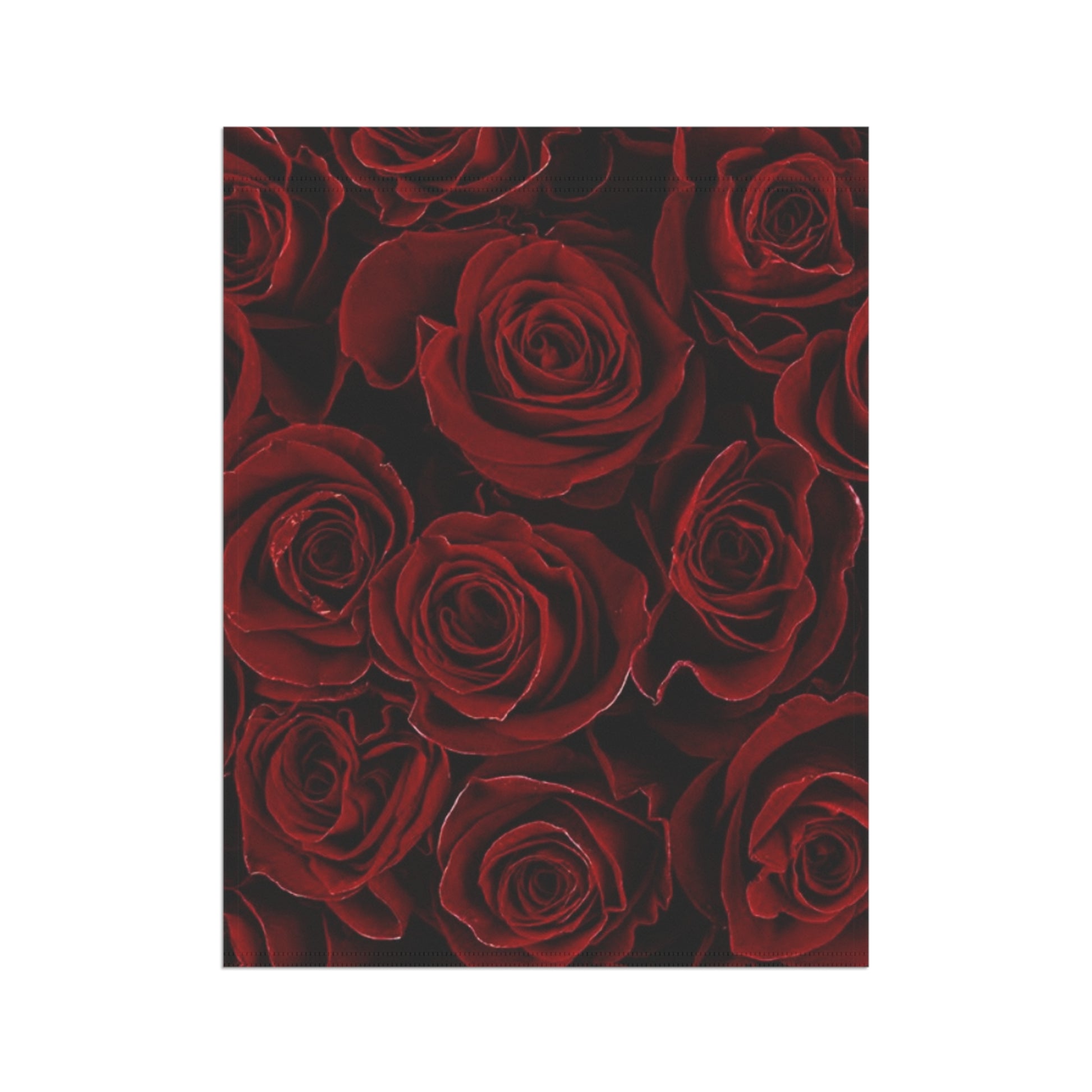 Red Roses Floral Garden and House Banner – Classic Outdoor Decor