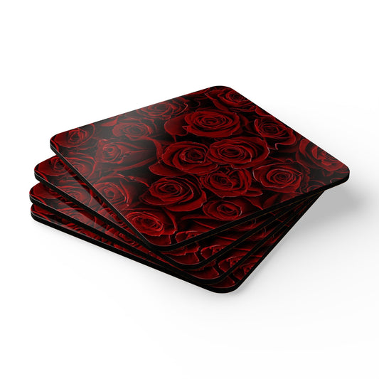Red Roses Coaster Set