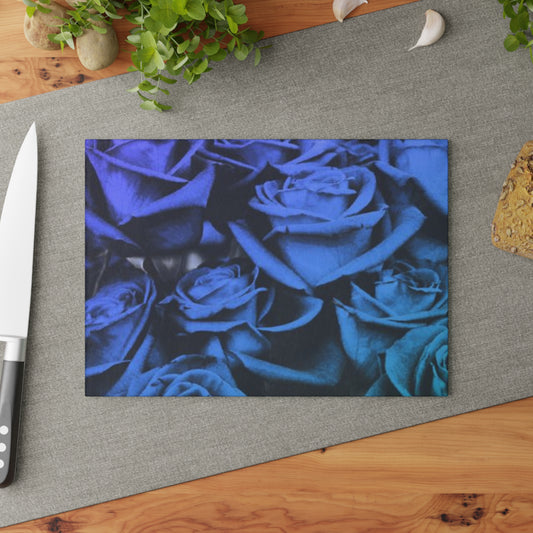 Blue Roses Cutting Board