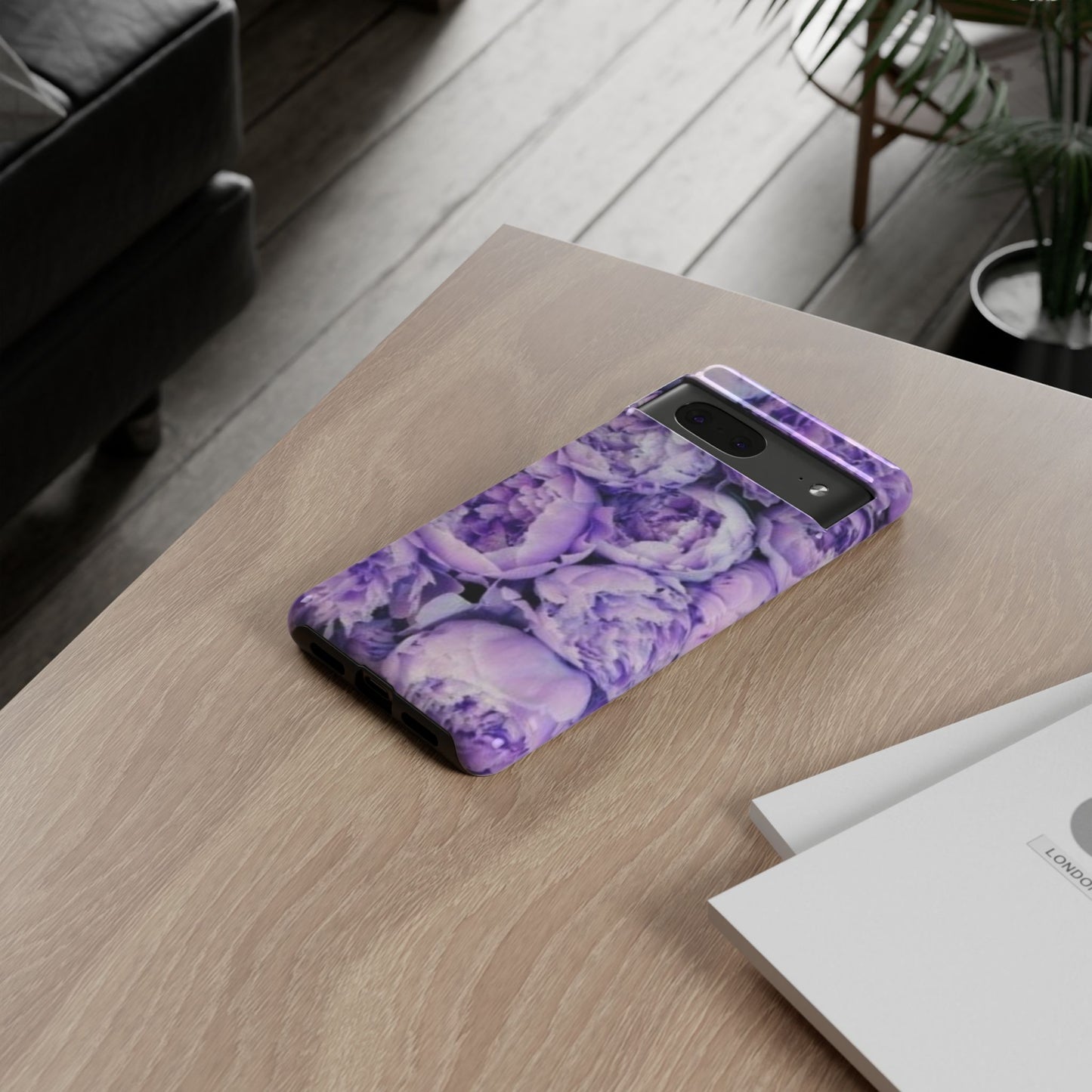 Purple Peony Tough Phone Case
