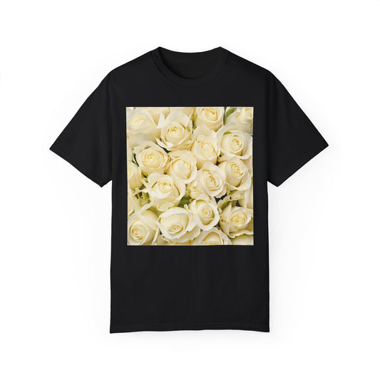 White Roses Floral T-shirt Relaxed Fit
