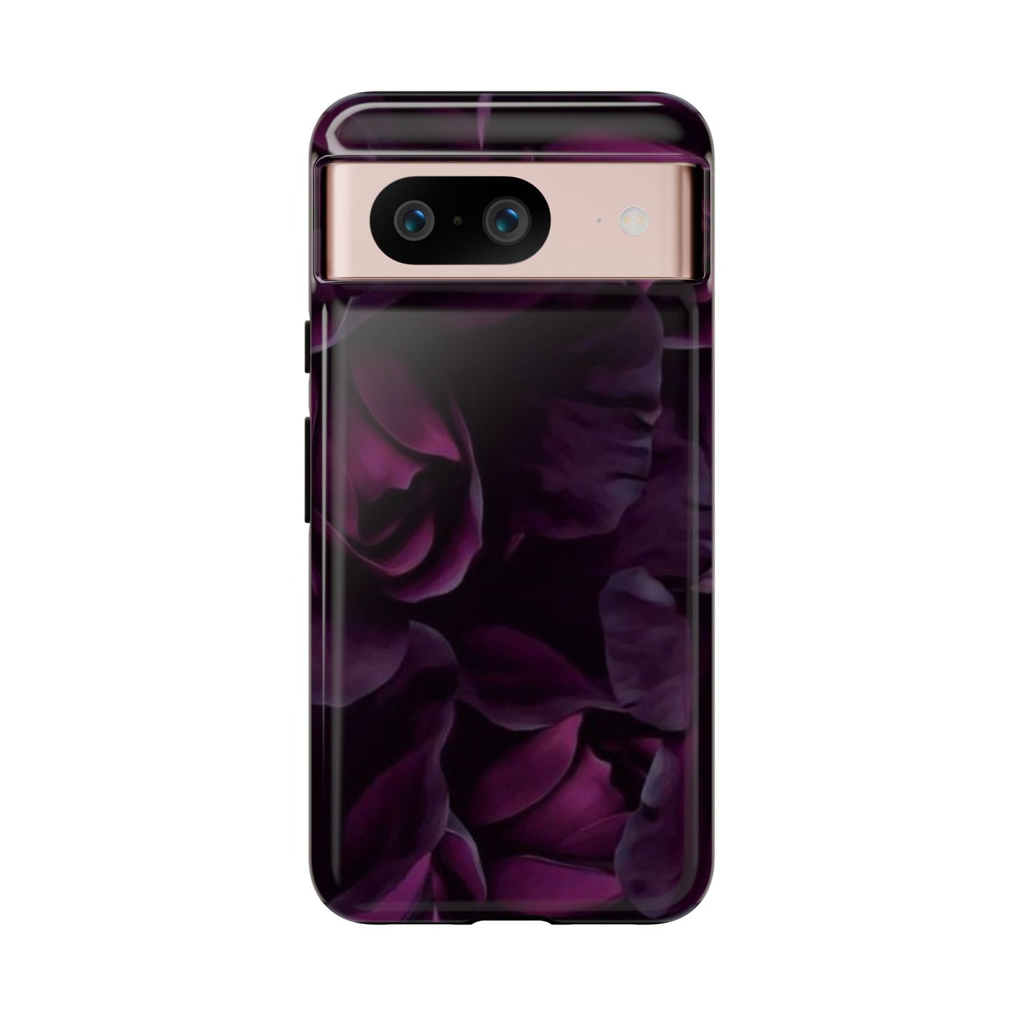 Dark Purple Floral Tough Phone Case