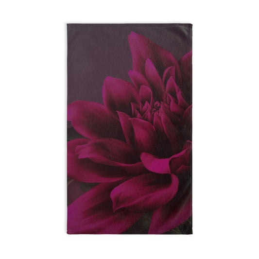 Magenta Dahlia Hand Towel