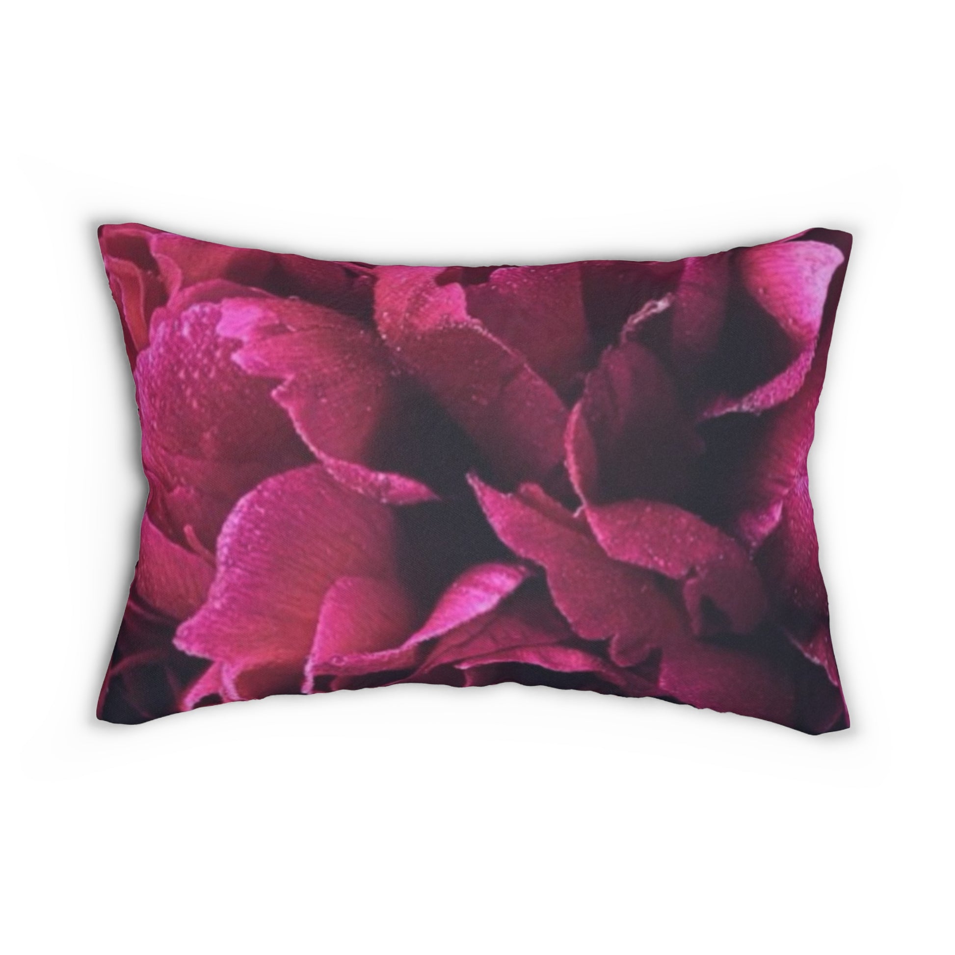 Floral Lumbar Pillow – Magenta Blooms Design