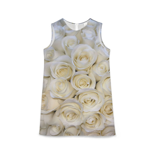 White Roses Sleeveless Dress