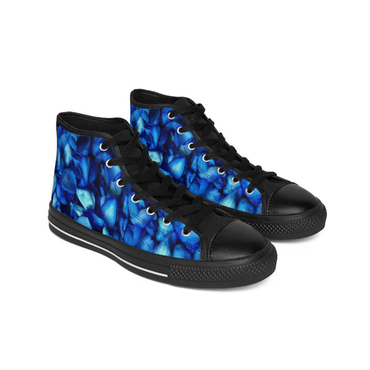 Blue Petals High Top Sneakers