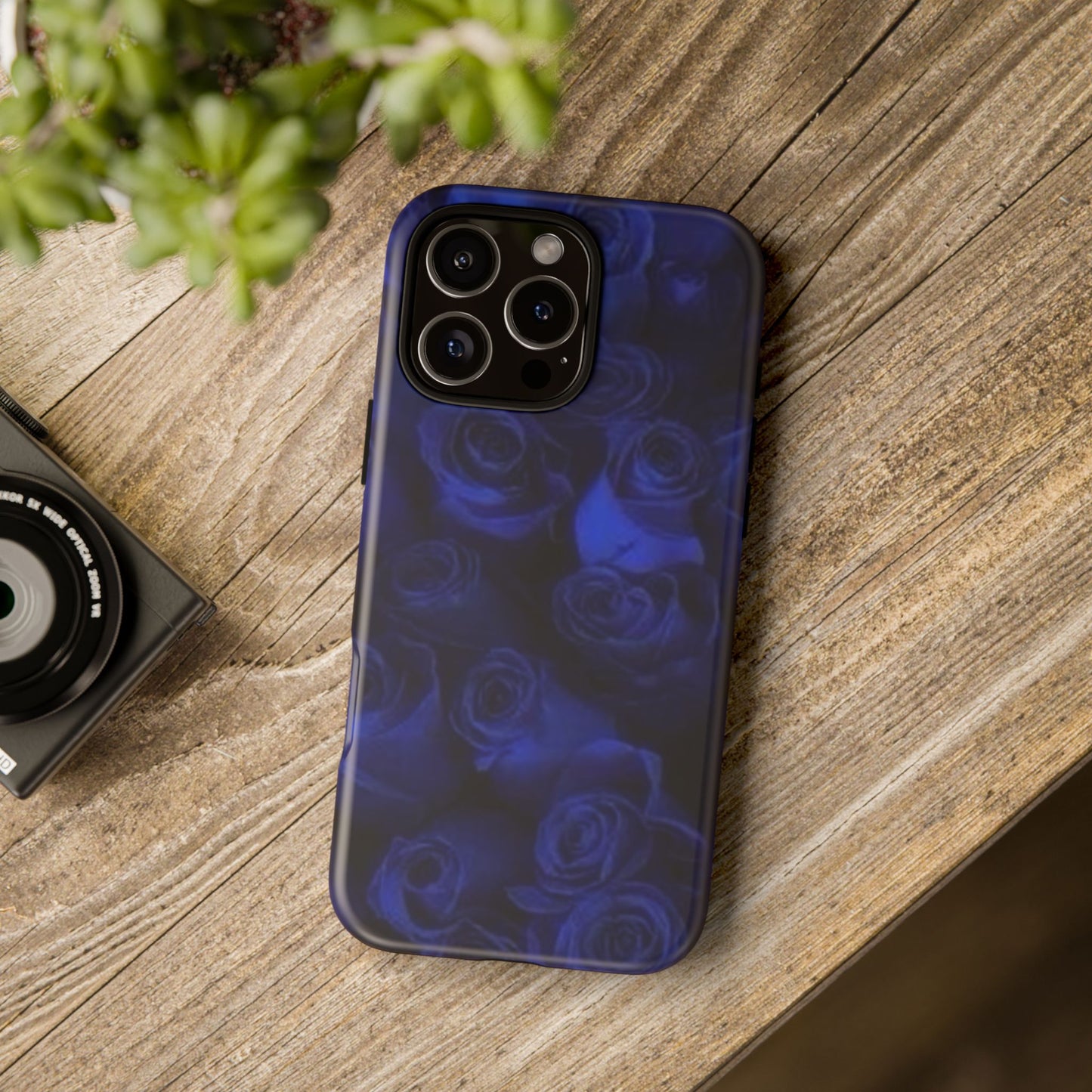 Dark Blue Roses Tough Phone Case