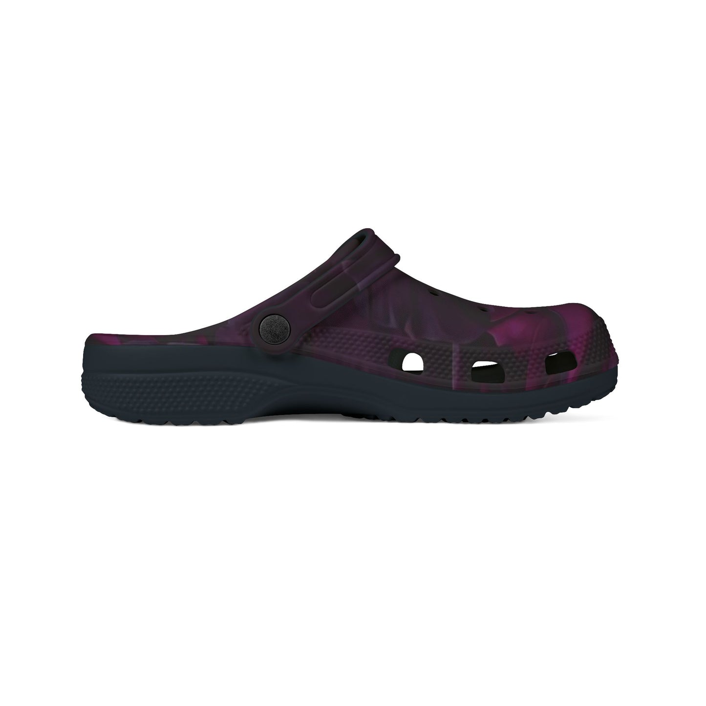 Dark Purple Floral Foam Shoes