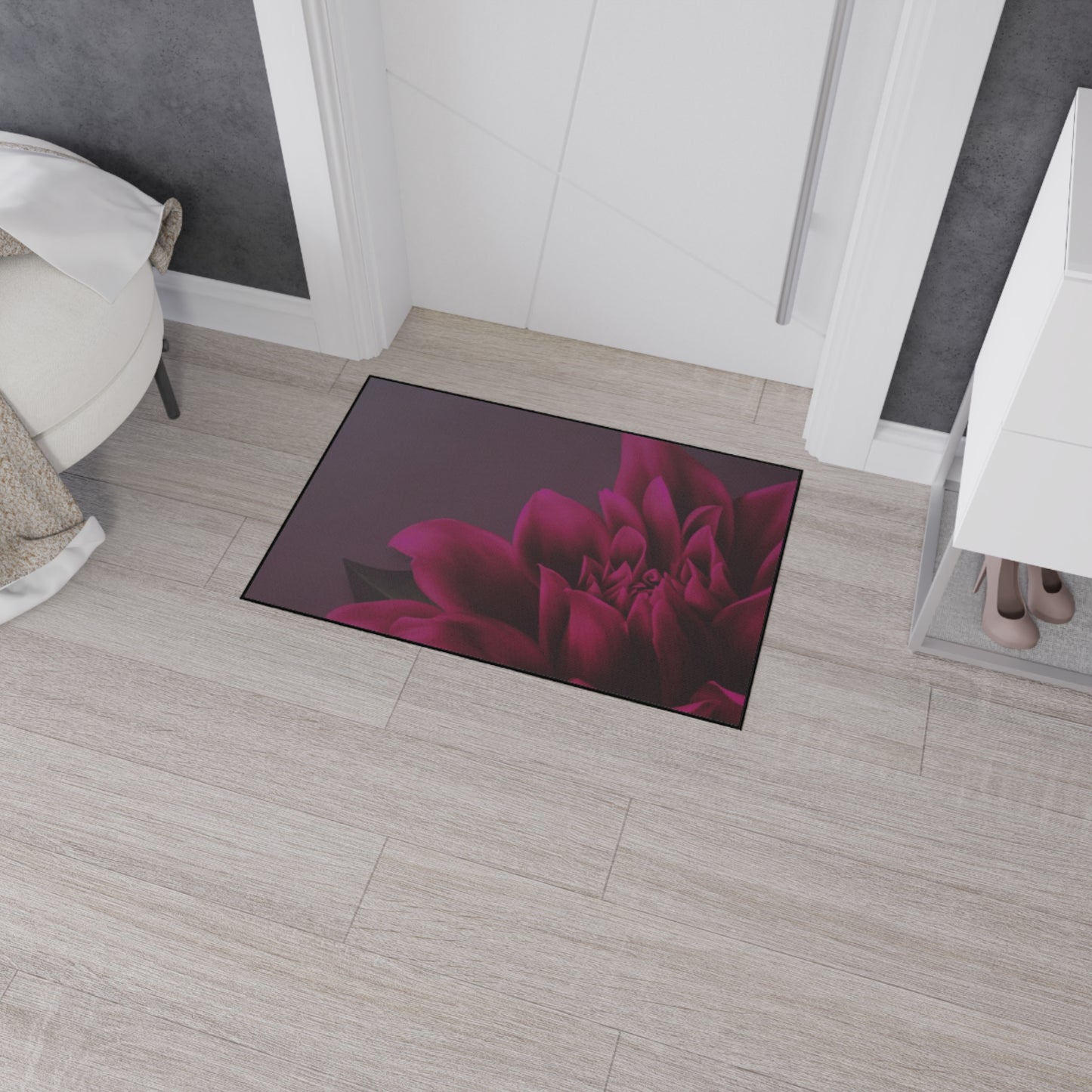 Magenta Dahlia Heavy Duty Floor Mat