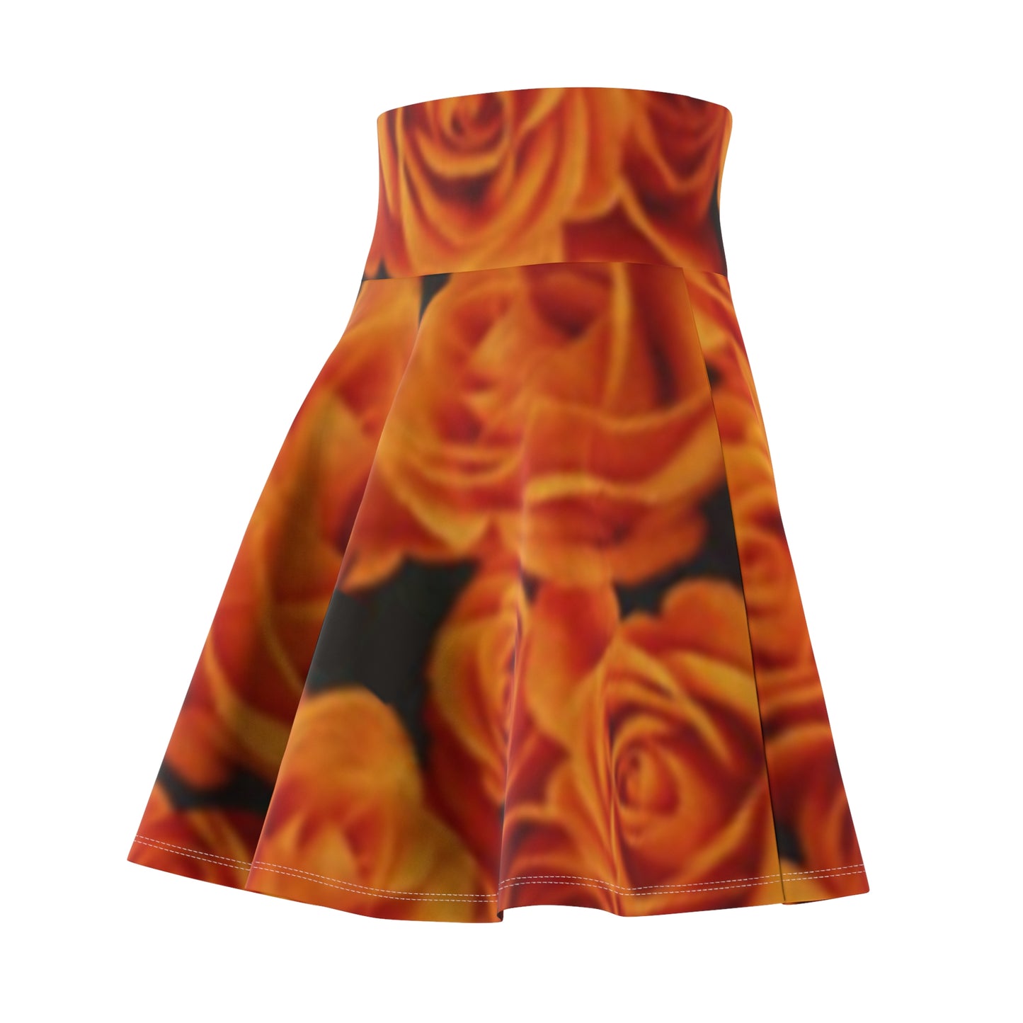 Orange Roses Skater Skirt