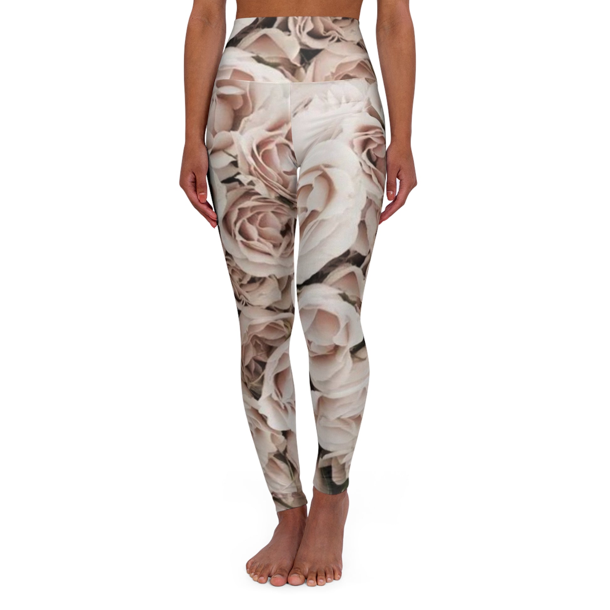 Light Pink Floral Skinny Fit Legging for Gym