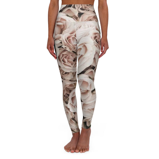 Light Pink Floral Skinny Fit Legging for Gym