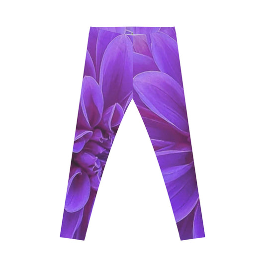 Purple Dahlia Comfortable Floral Casual Leggings