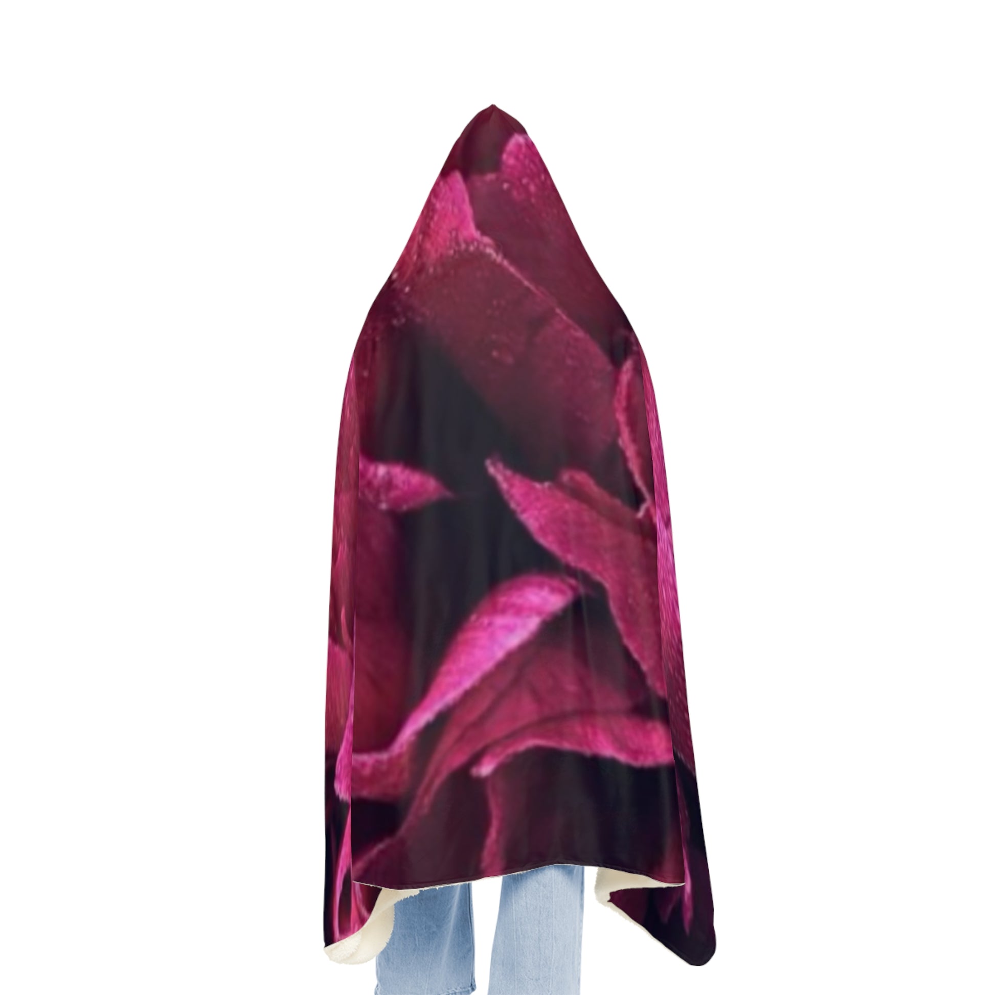 Magenta Floral Hooded Blanket – Bold, Beautiful & Cozy