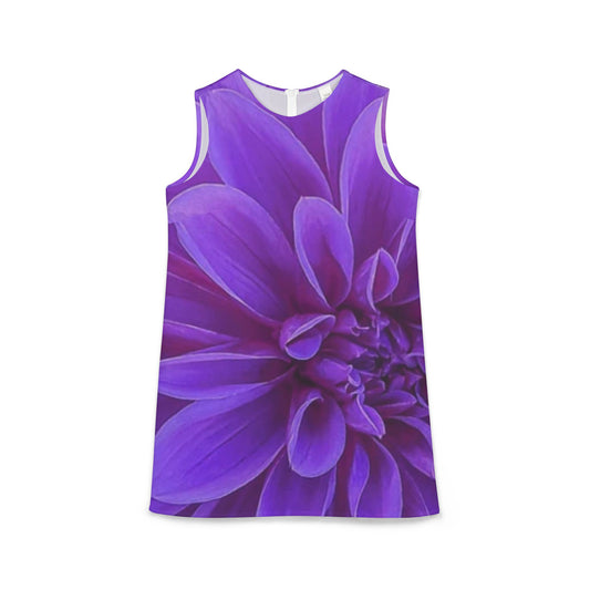 Purple Dahlia Sleeveless Dress
