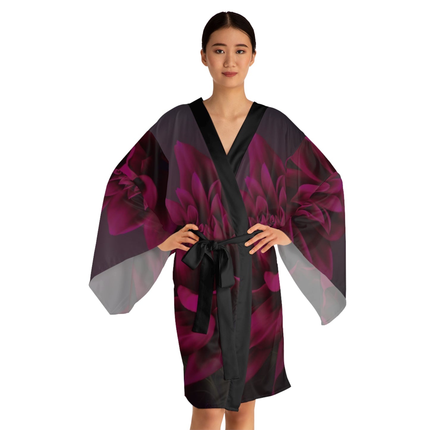 Magenta Dahlia Kimono Robe