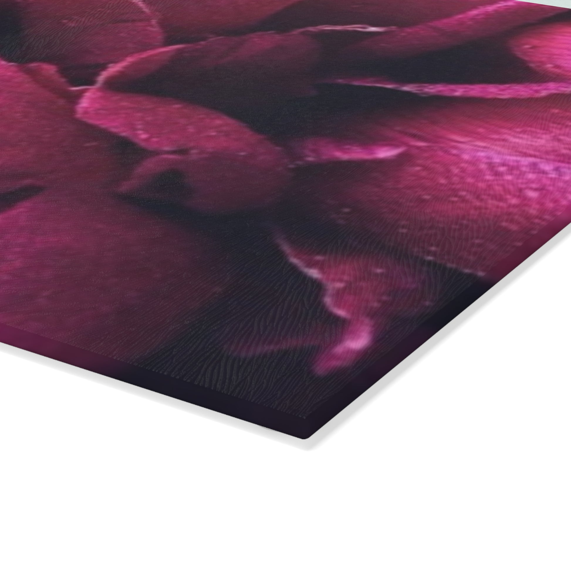 Magenta Floral Glass Cutting Board – Bright & Elegant Kitchen Accessory