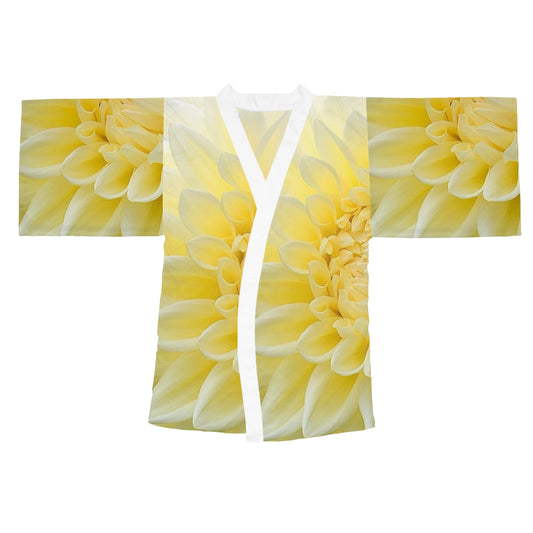 Yellow Dahlia Kimono Robe