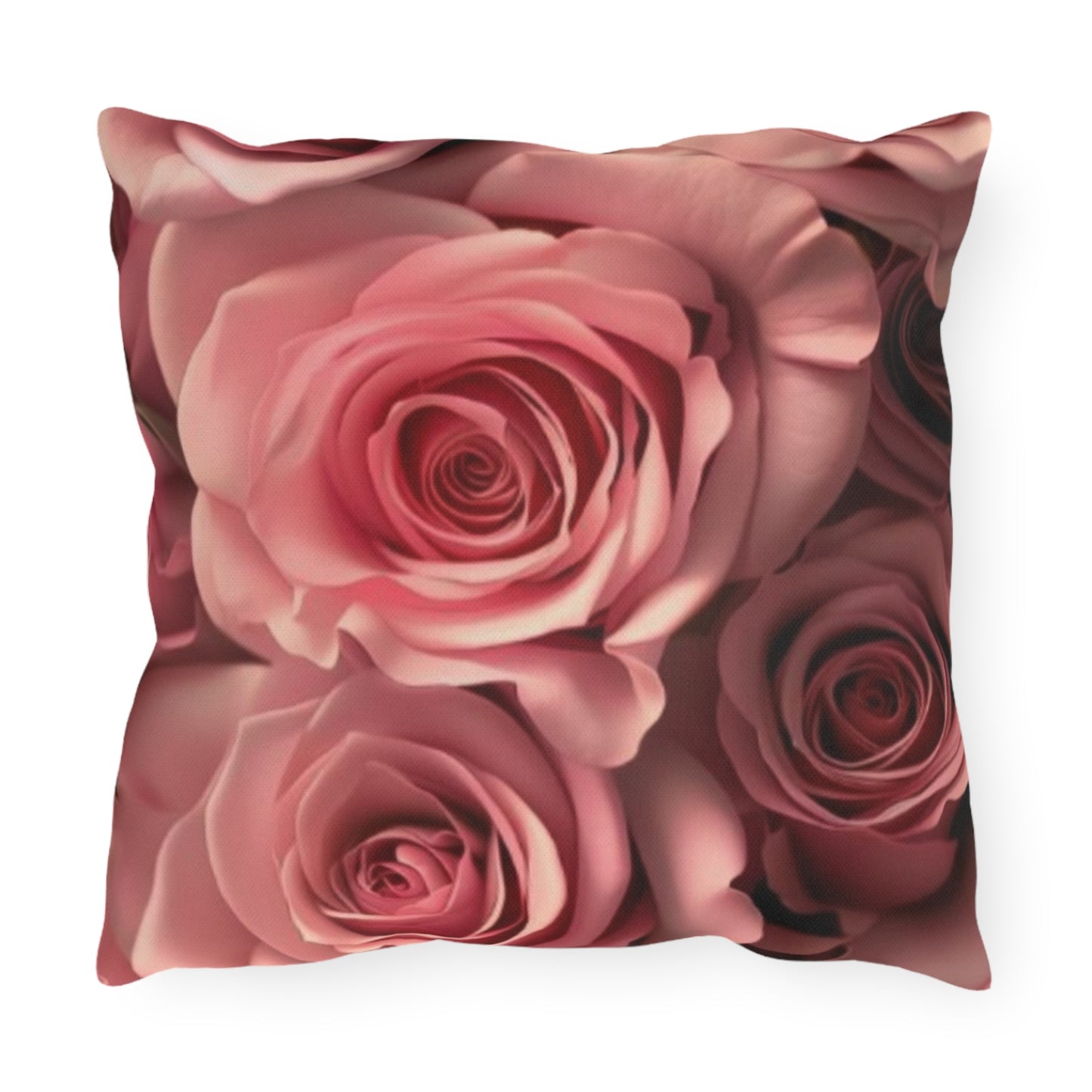 Pink Roses Outdoor Pillow