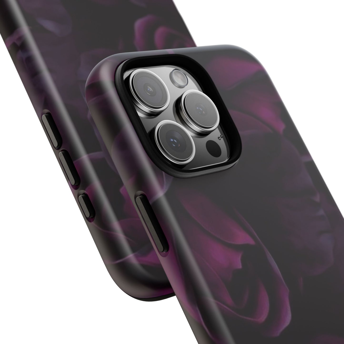 Dark Purple Floral Tough Phone Case