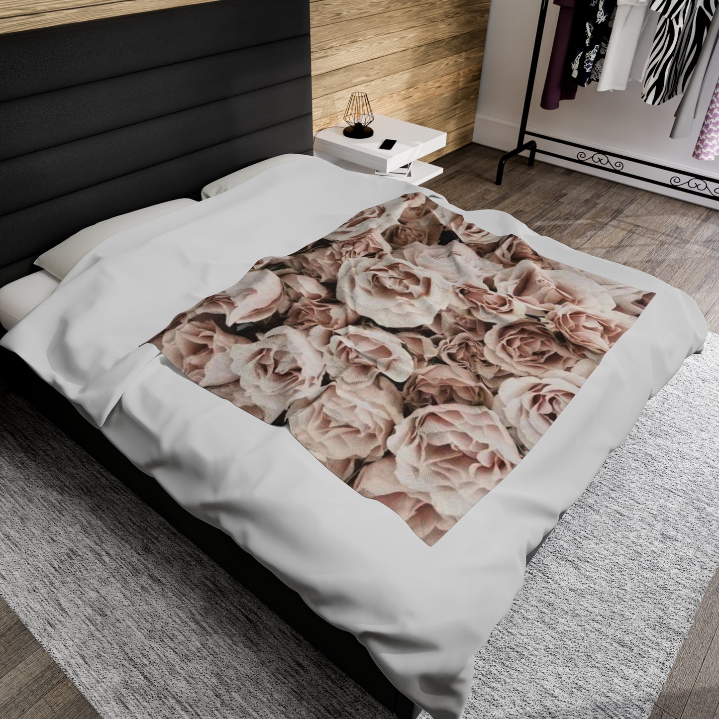 Light Pink Roses Blanket