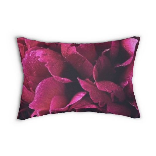 Floral Lumbar Pillow – Magenta Blooms Design