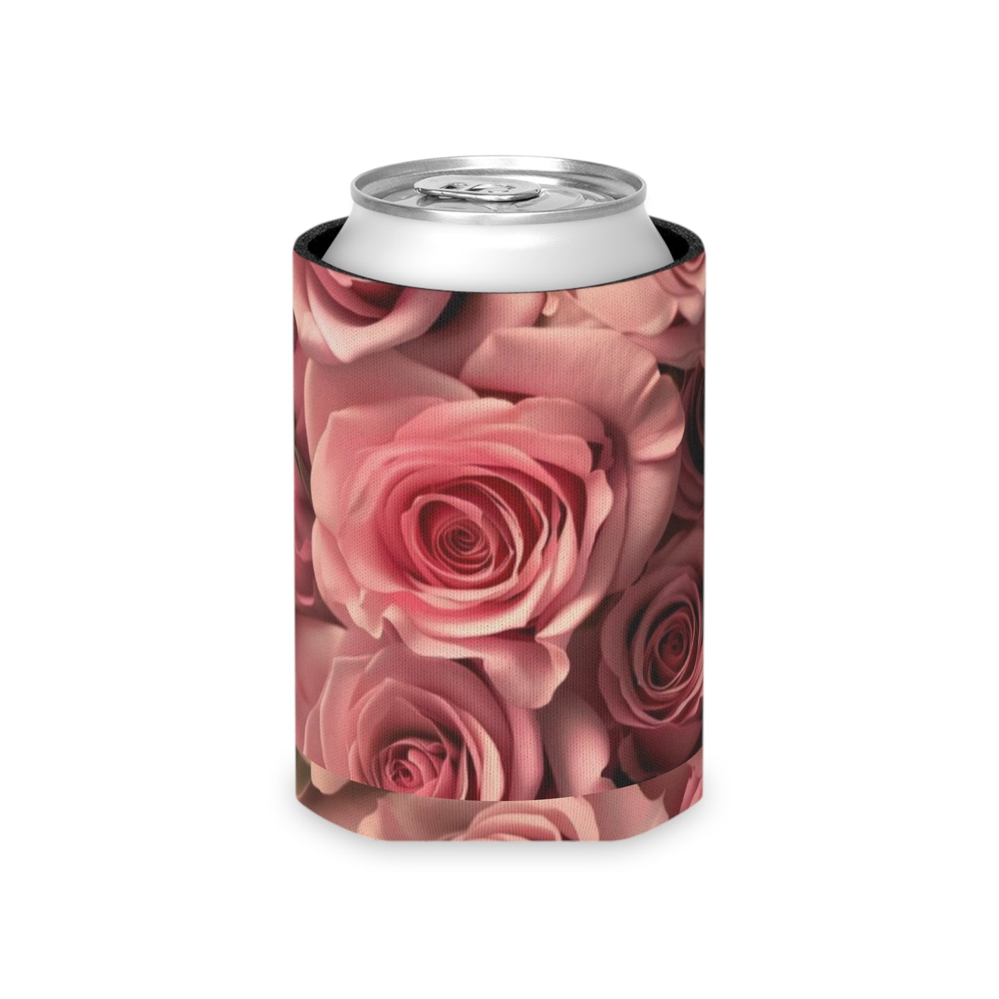 Pink Roses Can Cooler