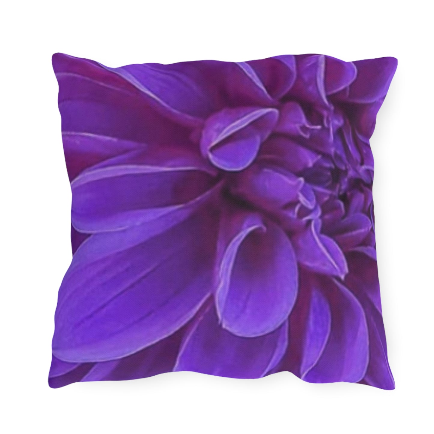 Purple Dahlia Outdoor Pillow