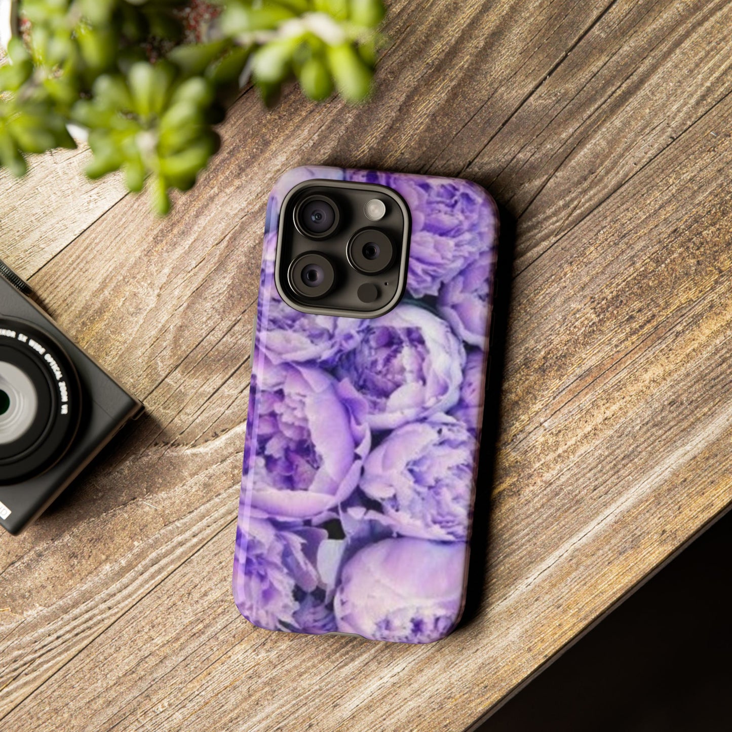 Purple Peony Tough Phone Case