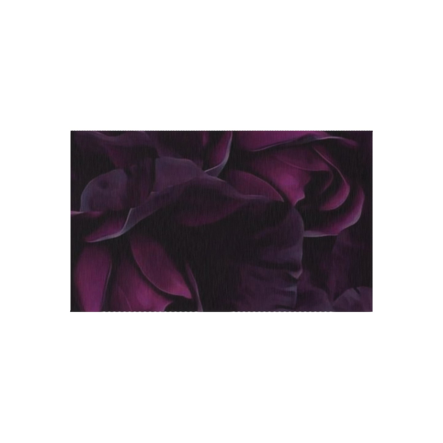 Dark Purple Floral Outdoor Rug