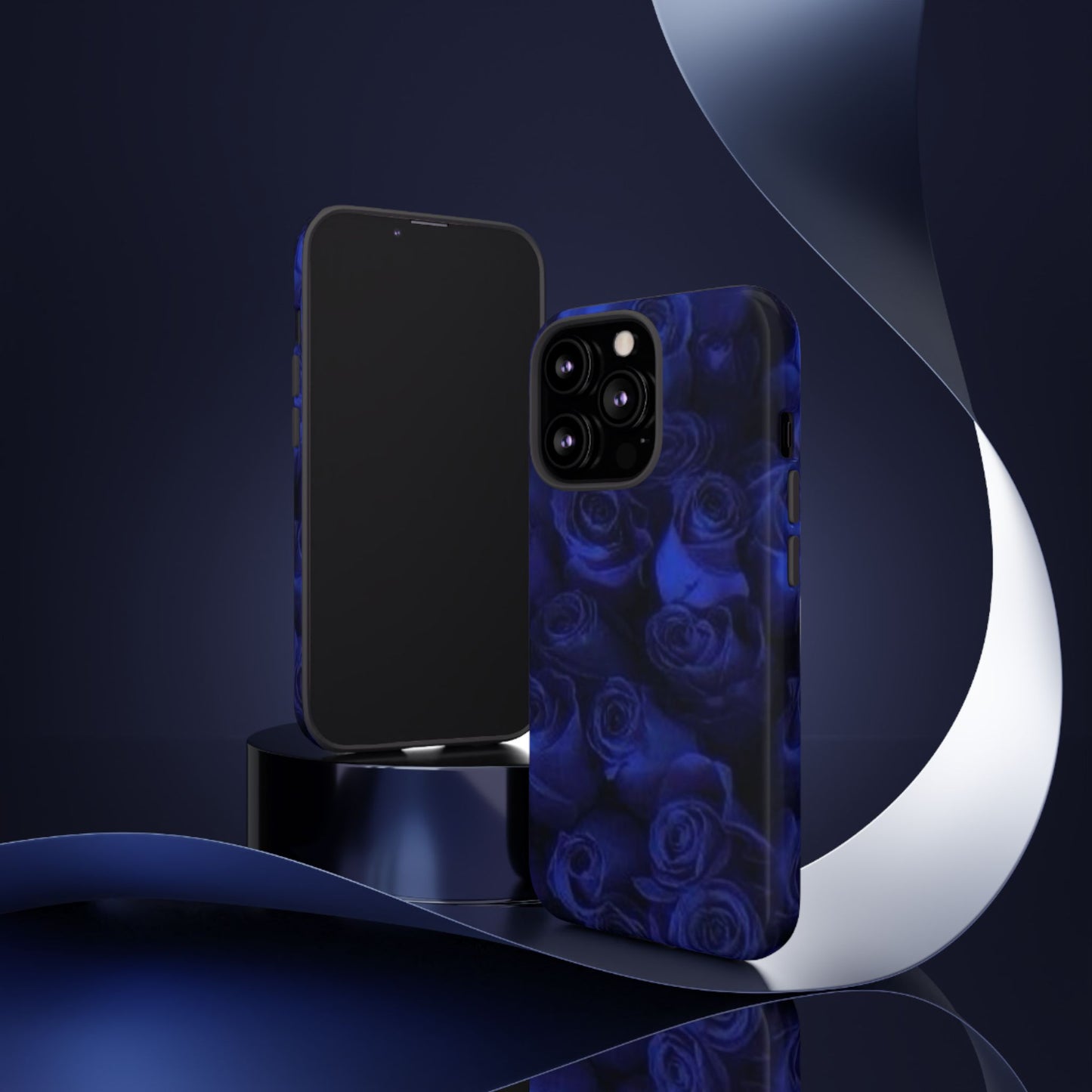 Dark Blue Roses Tough Phone Case