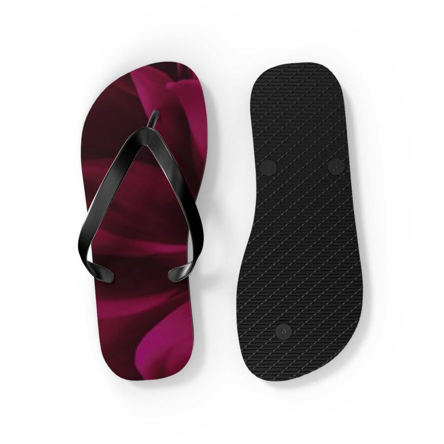Magenta Dahlia Flip Flops