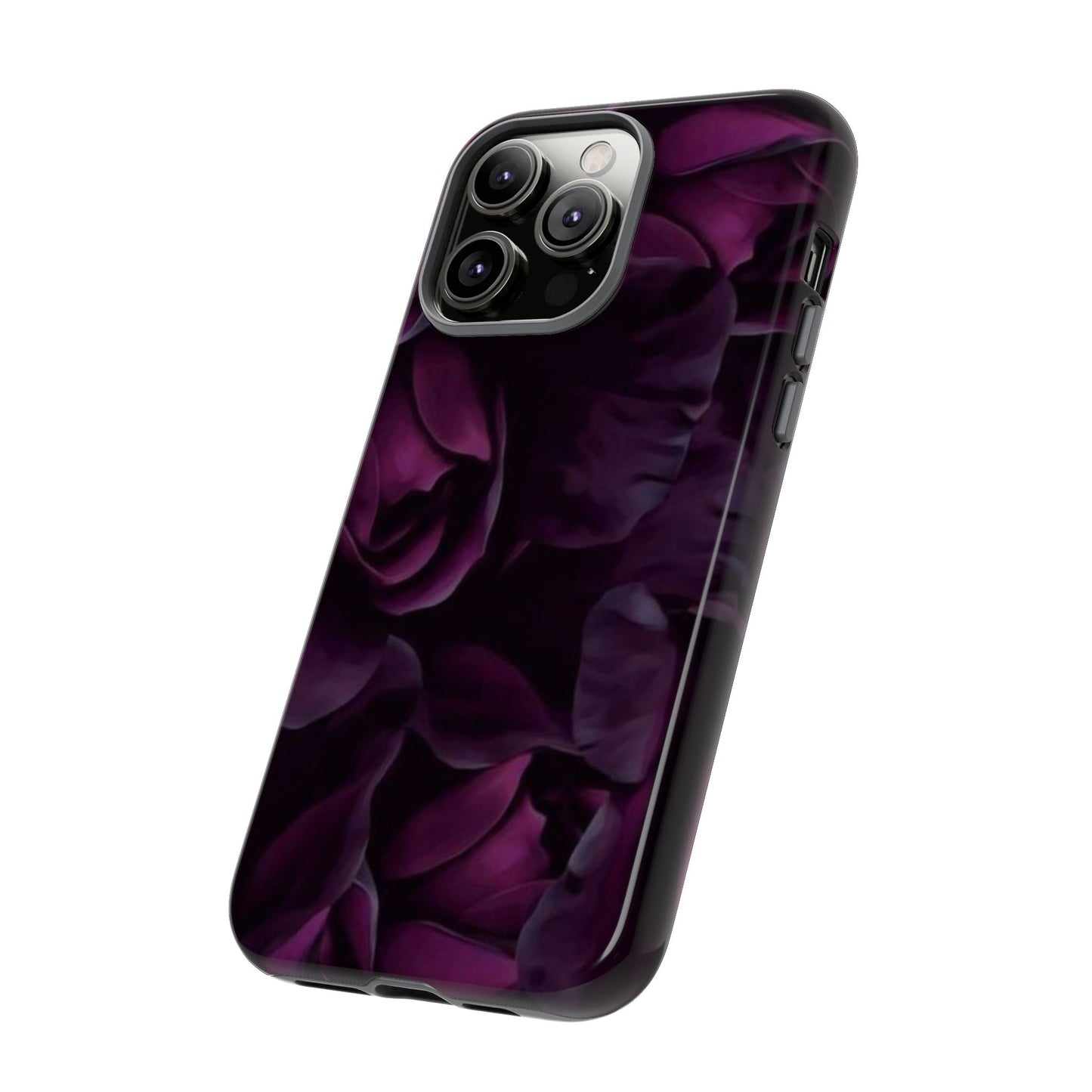 Dark Purple Floral Tough Phone Case