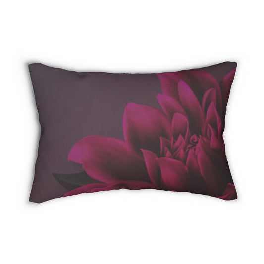 Magenta Dahlia Lumbar Pillow