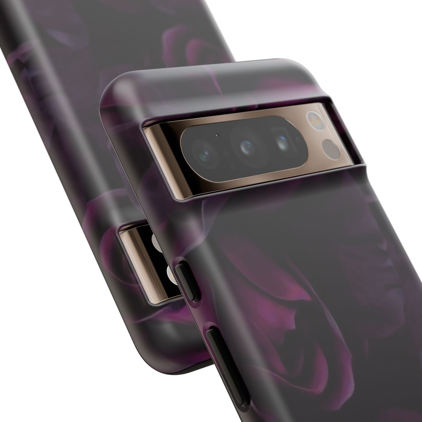 Dark Purple Floral Tough Phone Case