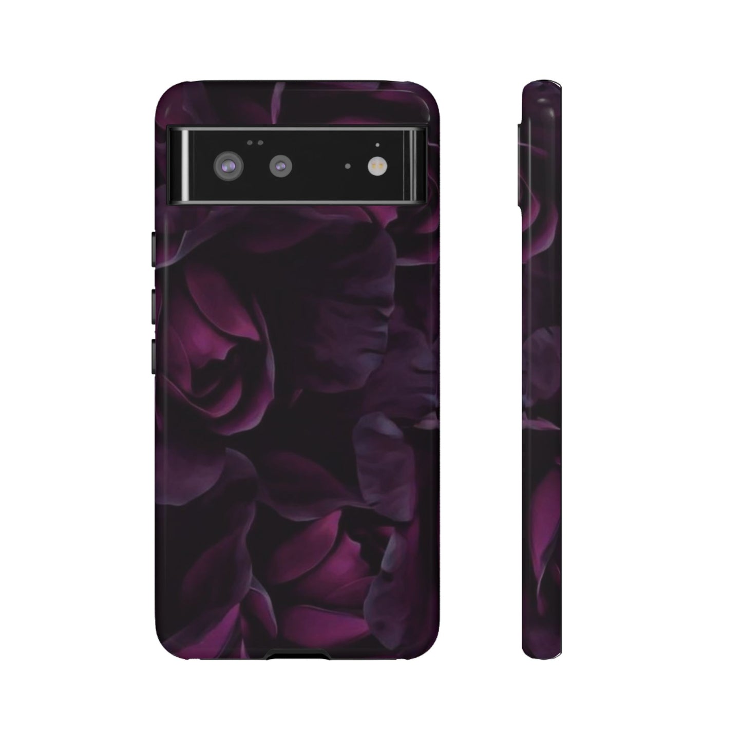 Dark Purple Floral Tough Phone Case
