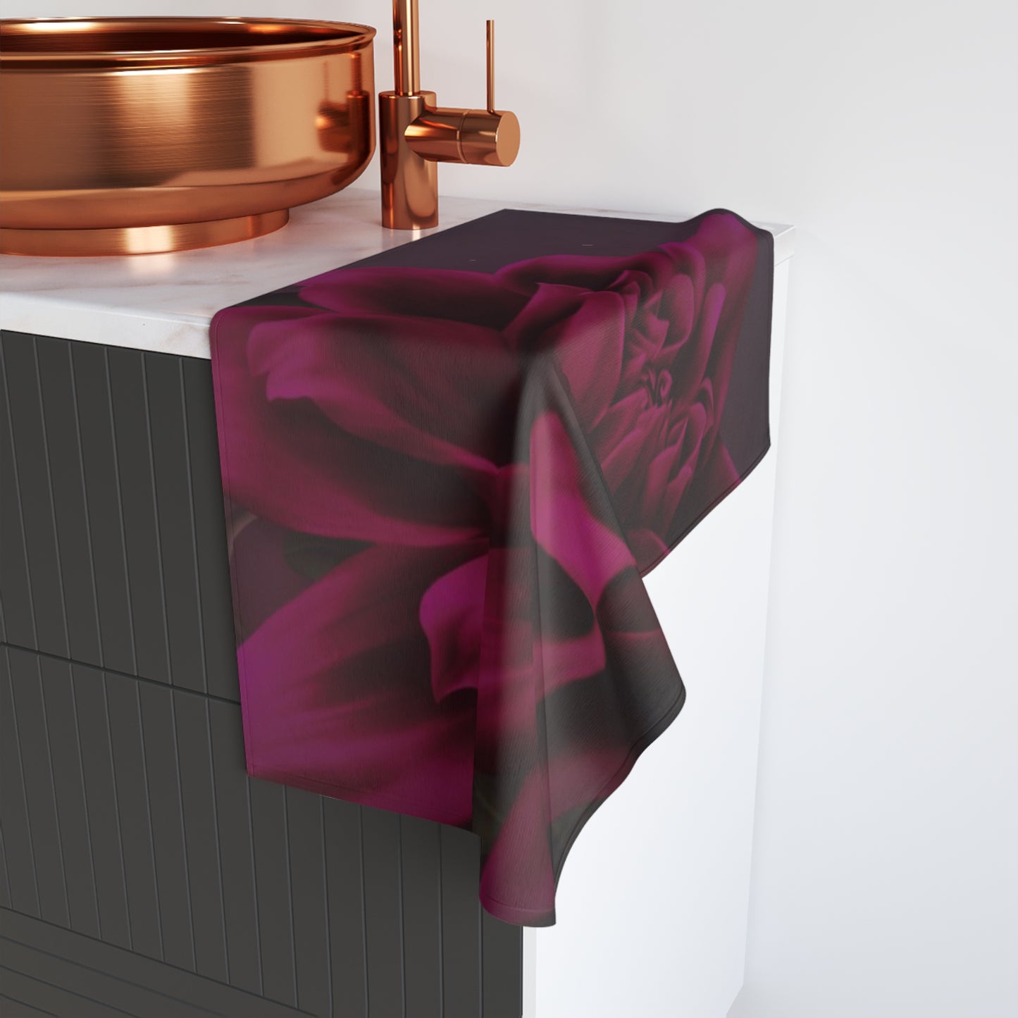 Magenta Dahlia Hand Towel