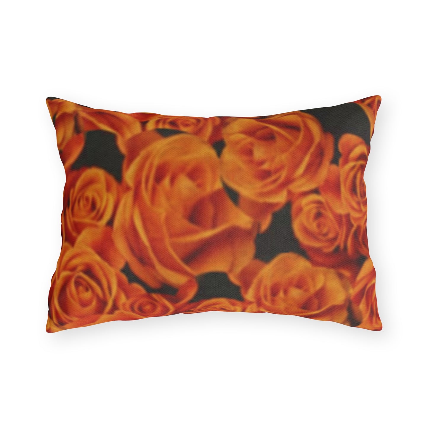 Orange Roses Outdoor Pillow