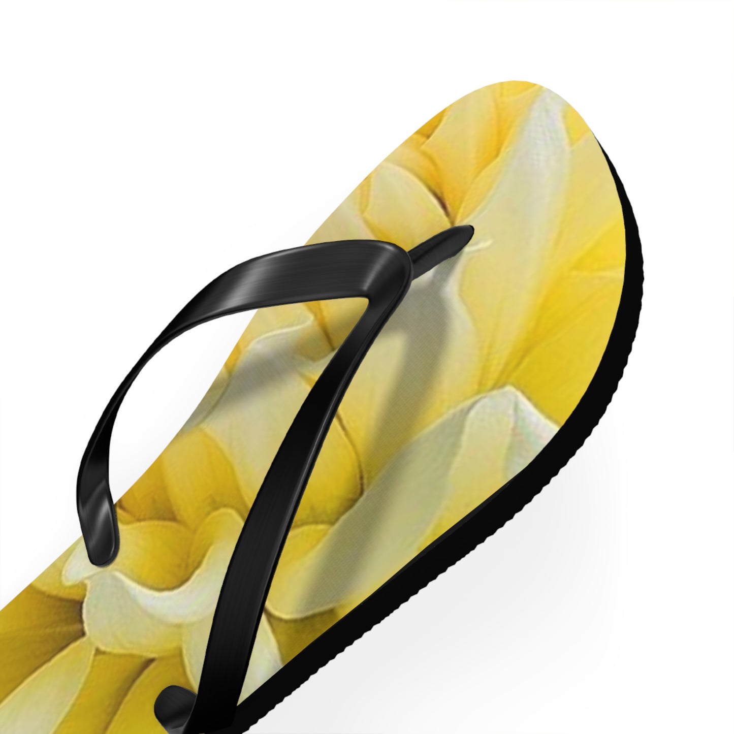 Yellow Dahlia Flip Flops