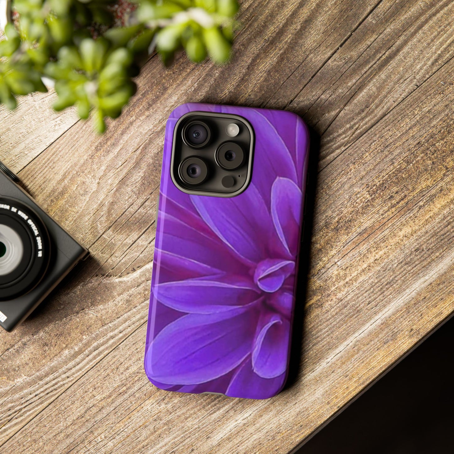 Purple Dahlia Tough Phone Case