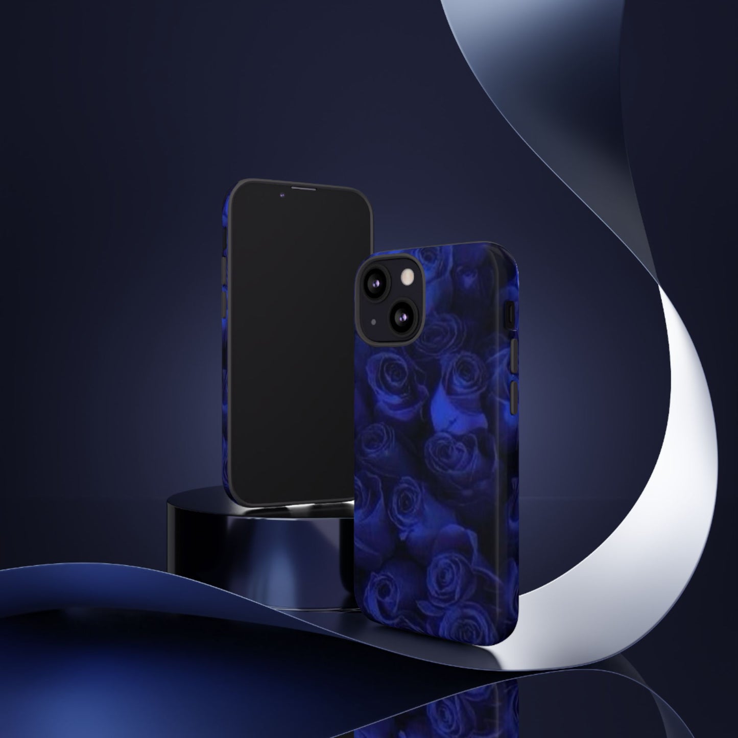 Dark Blue Roses Tough Phone Case