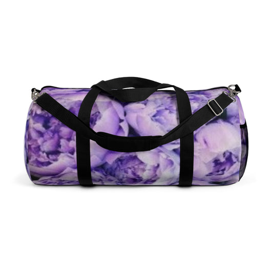 Purple Peony Floral Duffel Bag for Gym